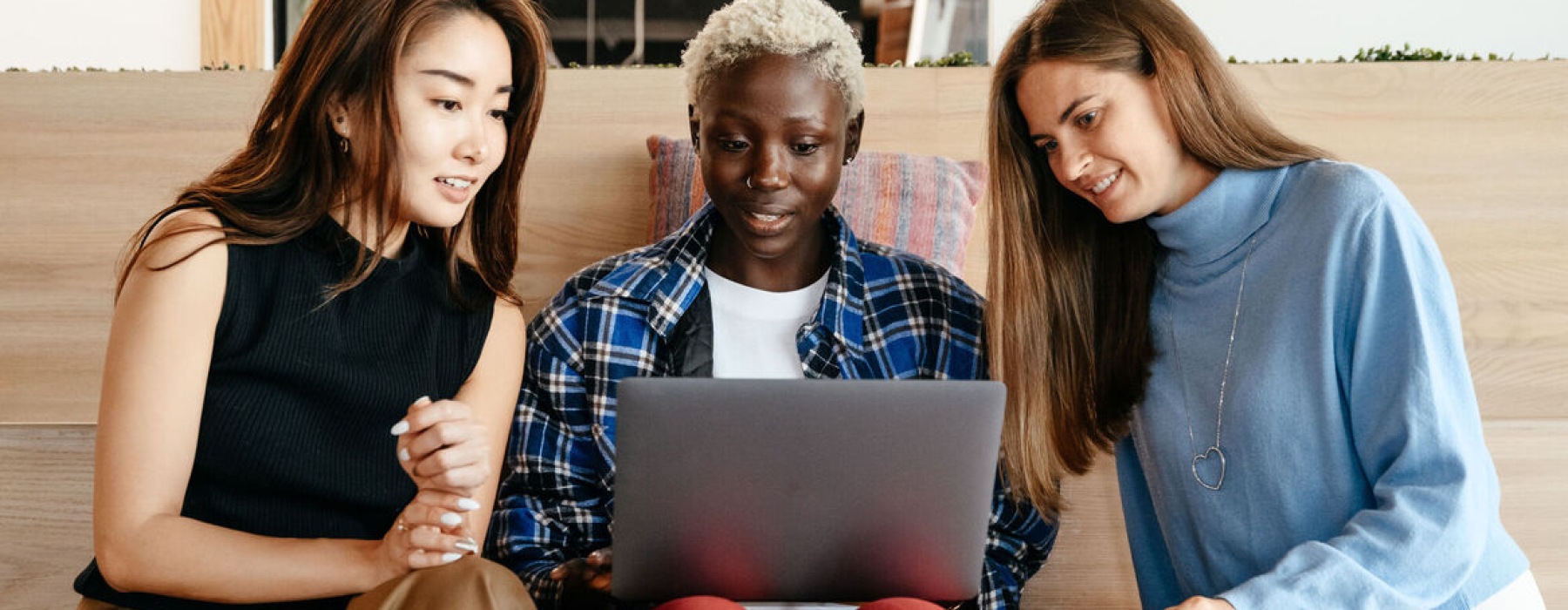 Women working on a computer